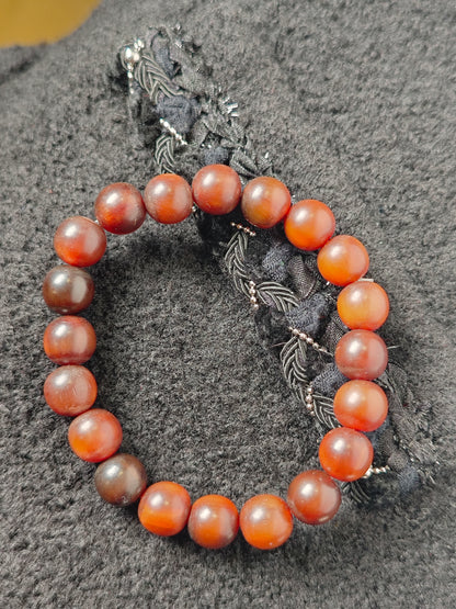Black Donkey Hoof Bone Bracelet: Talismanic Evil-Warding with Ancient Aura